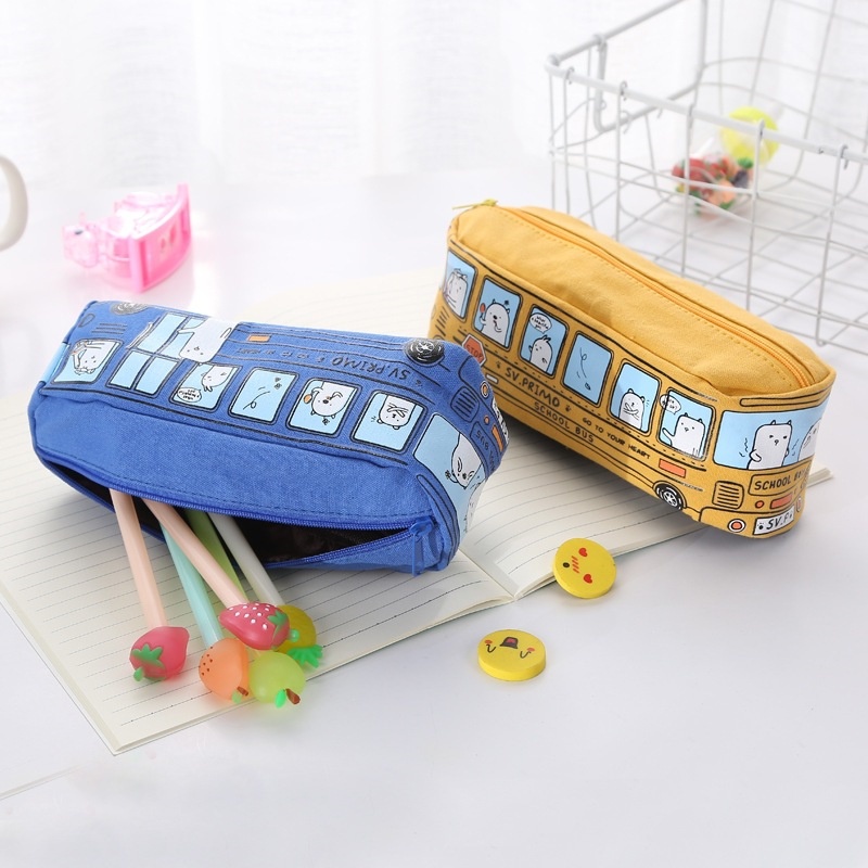 

4 Colors Large Capacity Pencil Case Kawaii Pencilcase School Pen Case Supplies Pencil Bag School Box