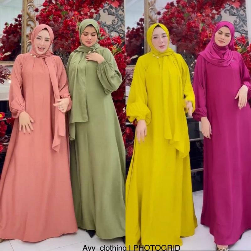 Gamis Abaya set pasmina