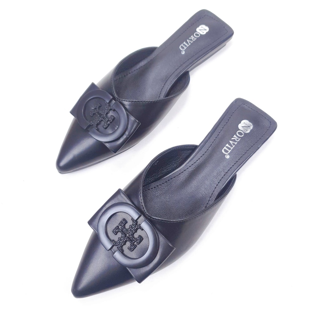 Norvid Sepatu Sandal Wanita Kantor Slide Flat 2022-105