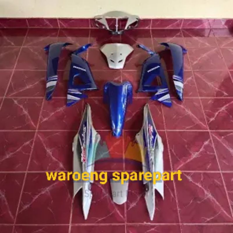 BODY HALUS SUPRA FIT NEW FIT X FIT S BIRU SILVER