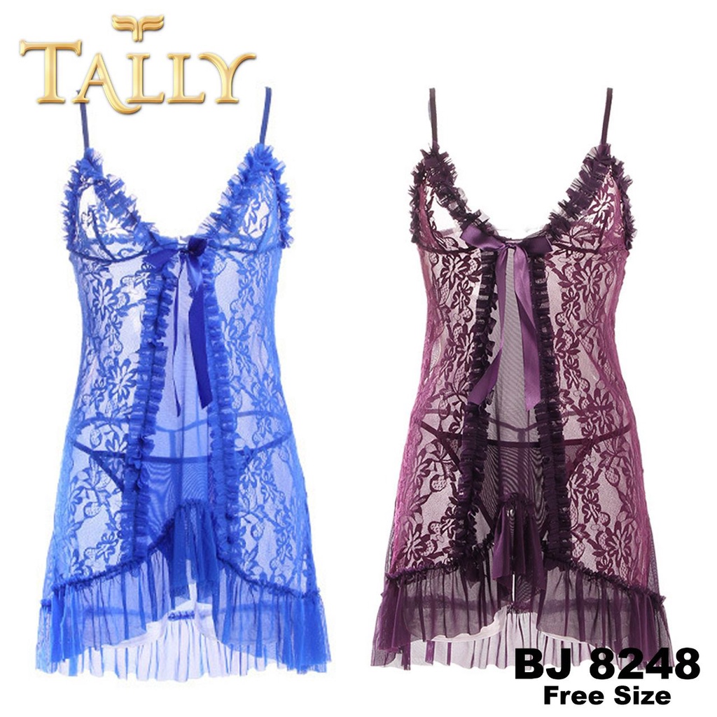 TALLY BAJU TIDUR LINGERIE 8248 I FREE SIZE I BAHAN RENDA