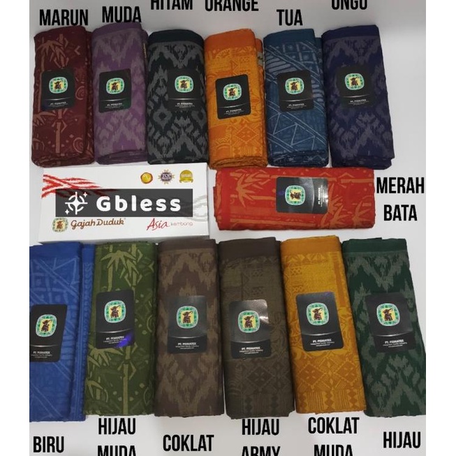 Sarung Gajah Duduk Asia Kembang Murah - hijau muda