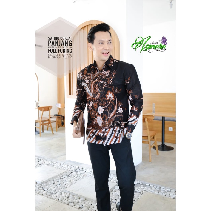 SATRIO COKLAT ASMARA BATIKSOLOAMANAH KEMEJA BATIK PRIA SOLO LENGAN PANJANG PENDEK LAPIS FURING ATASAN PREMIUM MODERN KATUN HALUS SEJAGAT MERAH PANJANG KATRESNAN UNGU KEMBANG BIRU ANGGORO WHITE COFFE LAYUNG MERAH WIRAYUDA HITAM BRAMANTYO BIRU MERAH PUTIH