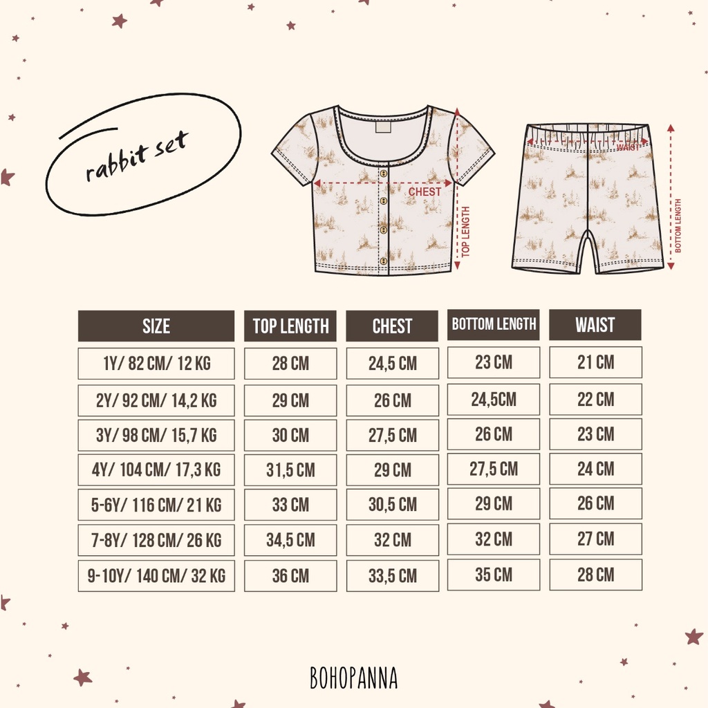 Bohopanna - Rabbit Set / Setelan Anak Unisex