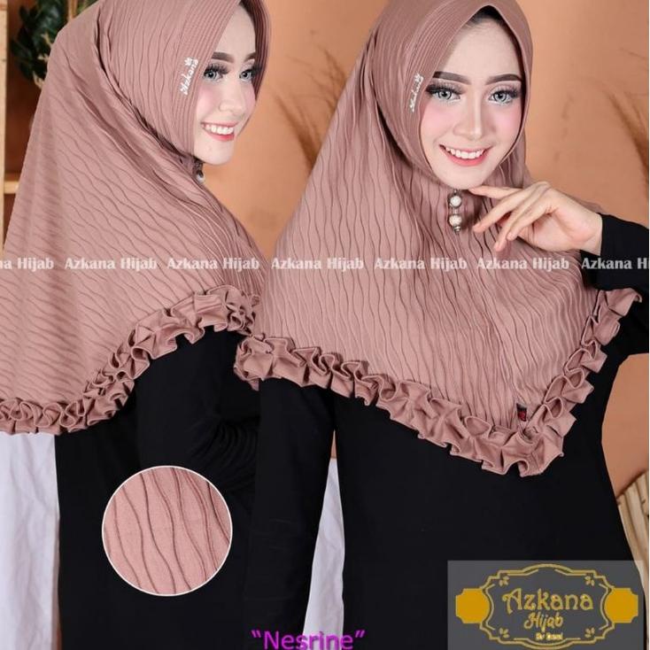 BIG SALE JILBAB INSTAN PLISKET NESRINE ORIGINAL AZKANA HIJAB - INSTAN PRISKET GELOMBANG TERBARU - TR
