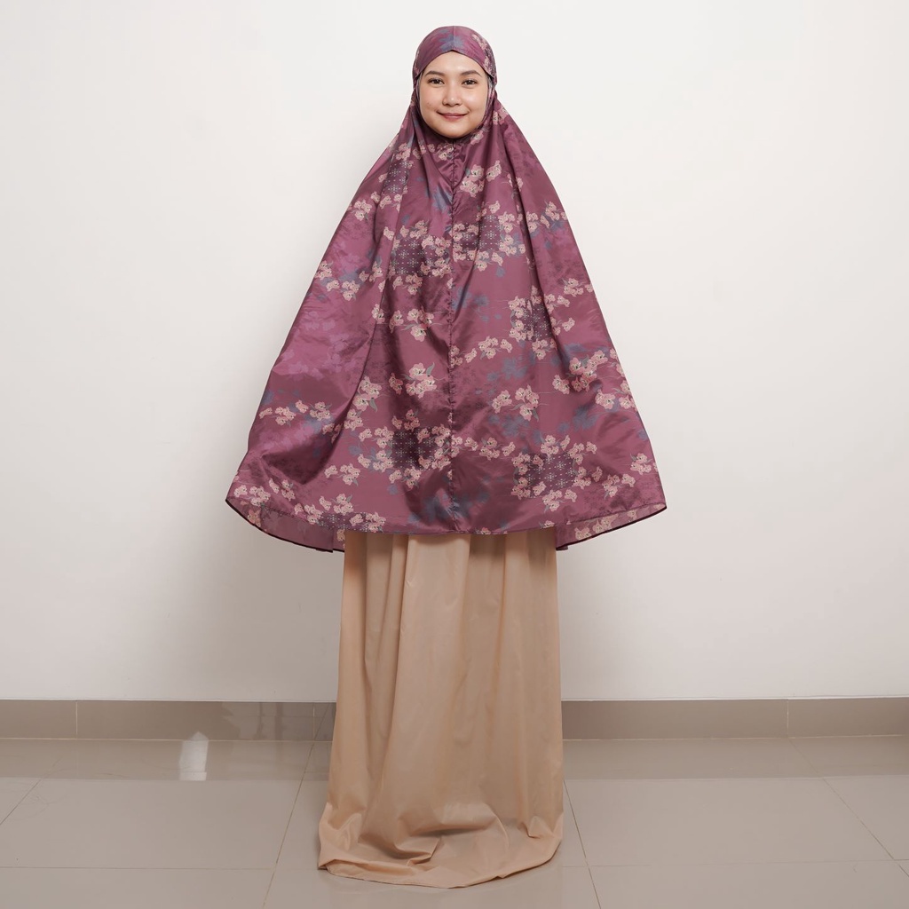 ALIF MUKENA MINI MOTIF PARASUT PREMIUM KOREA TRAVEL - VINCA IN PINK SAND ( MKN-214 )