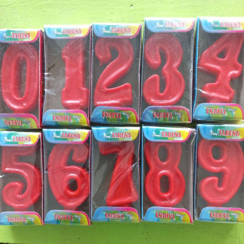 1pcs Lilin angka ultah ulang tahun 1 2 3 4 5 6 7 8 9 0 murah grosir taruna