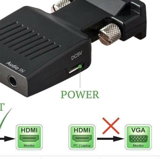 VGA TO HDMI CONVERTER - ADAPTER VGA TO HDMI