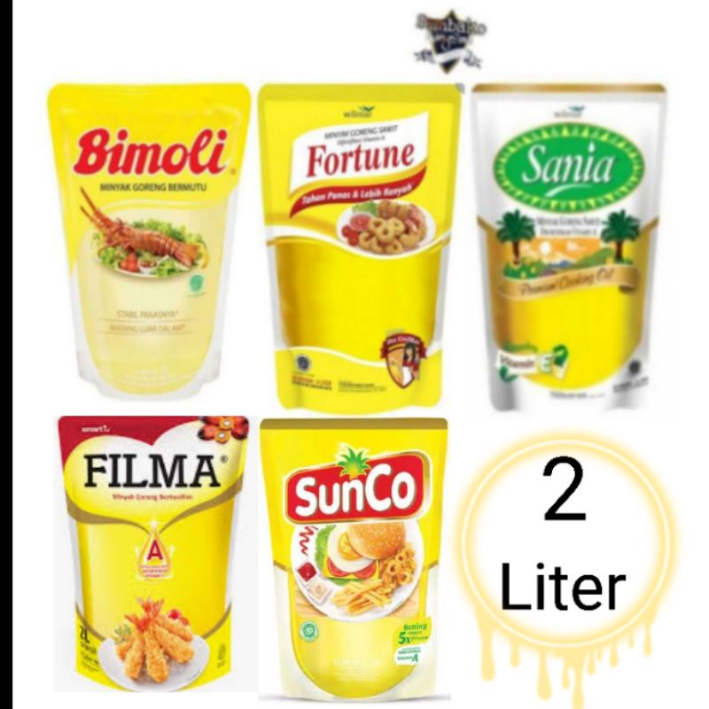 Minyak Goreng 2 Liter SANIA, BIMOLI, SUNCO