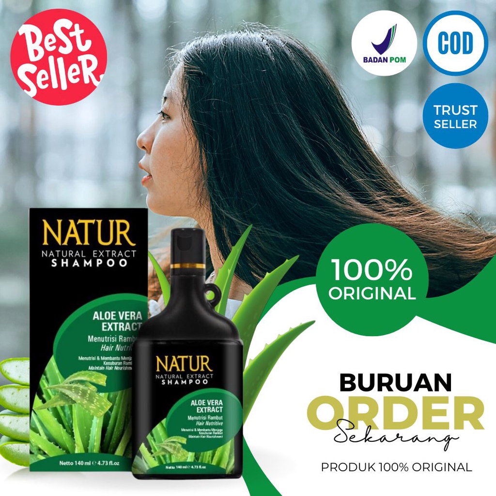 Shampo Nature Aloe Vera Natur Hair Tonic Aloe Vera Shampo Anti Ketombe Dan Perawatan Rambut Rusak Or