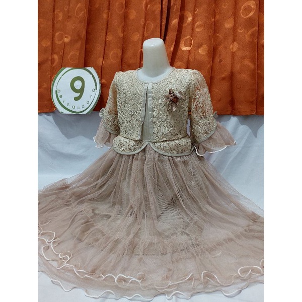 DRESS ANAK LENGAN 3/4 MODEL ROMPI MIX TILE