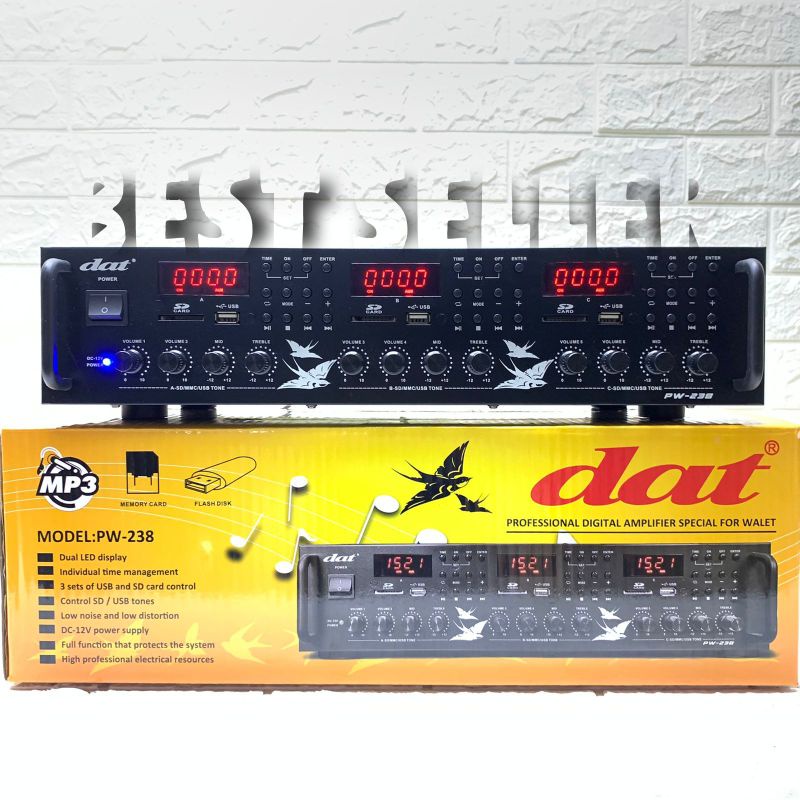 Amplifier Walet Dat PW 238 Original Time Digital Charger Aki - Mesin Panggil Walet