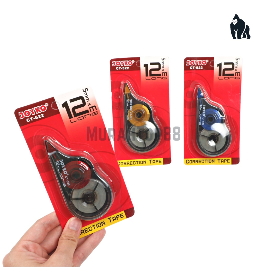 

Correction Tape Joyko CT-522 / Tipex Kertas Roll / Pita Koreksi Tip X 12 meter x 5 mm