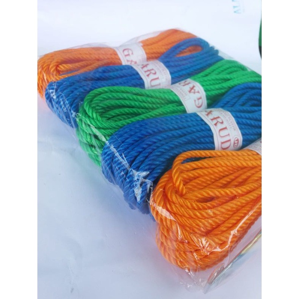 Tali Tambang Panjang 10 Meter Diameter 4mm 5mm 6mm 7mm PlastiK Jemuran Nylon Tampar Skyping Super Kuat Murah Grosir