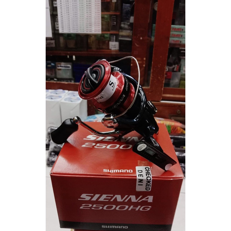 Reel Pancing SHIMANO Sienna 2500 HG Ril Rel Spinning Original Ori Katrol Rell Rill Spining Spin Spin