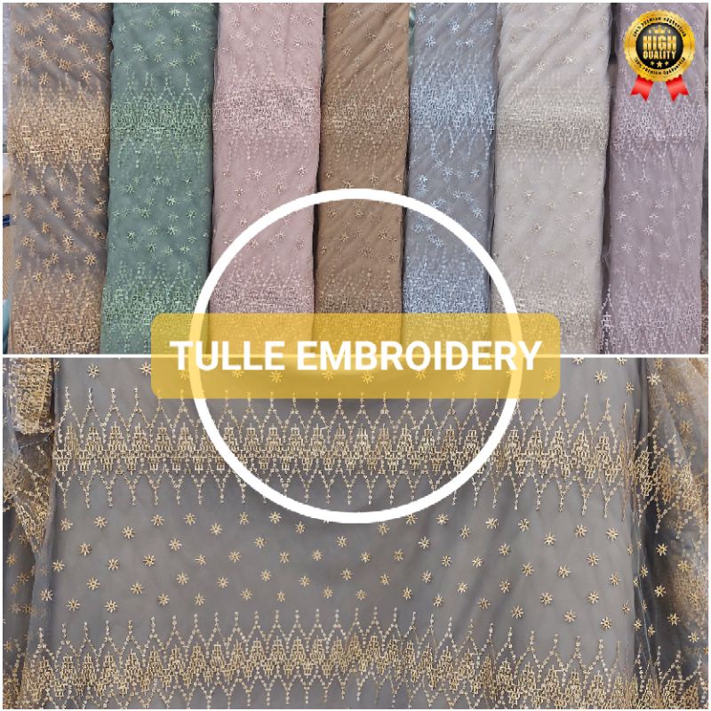 TULLE BORDIR MOTIF/TILE BORDIR/TILLE EMBROIDERY/TULE BORDIR MOTIF SAPTO