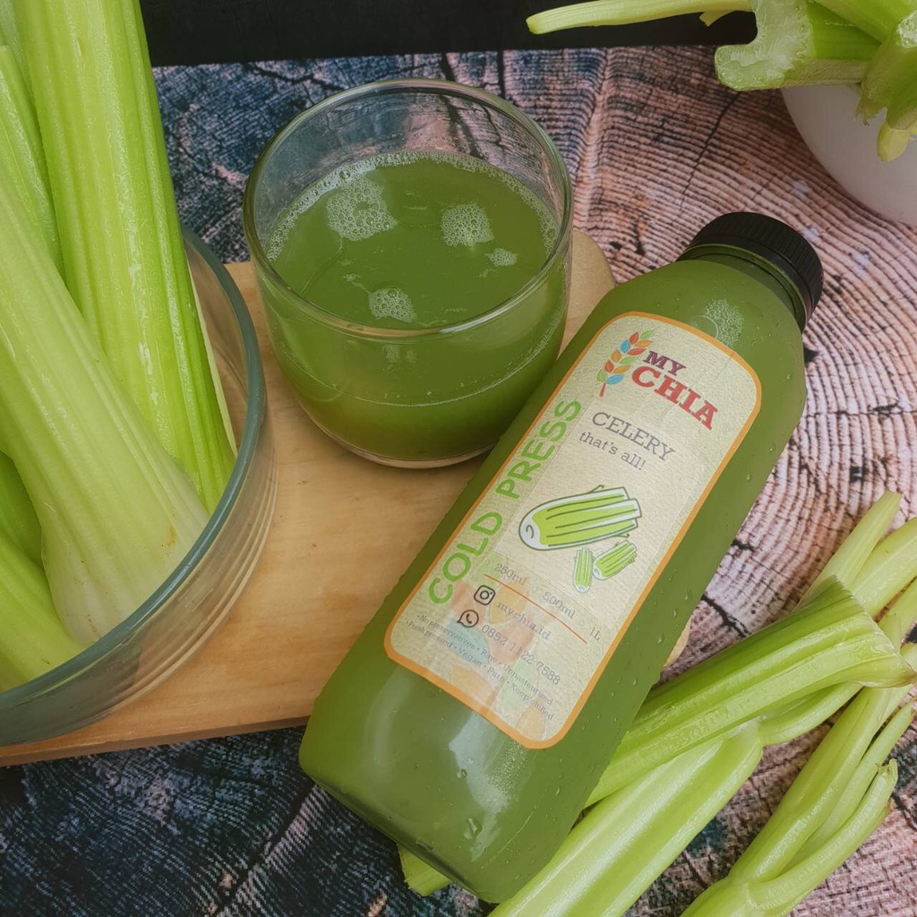 

Ay00! Level 3: Celery Juice (Jus Seledri) 500ml 100% Raw Pure Cold Pressed