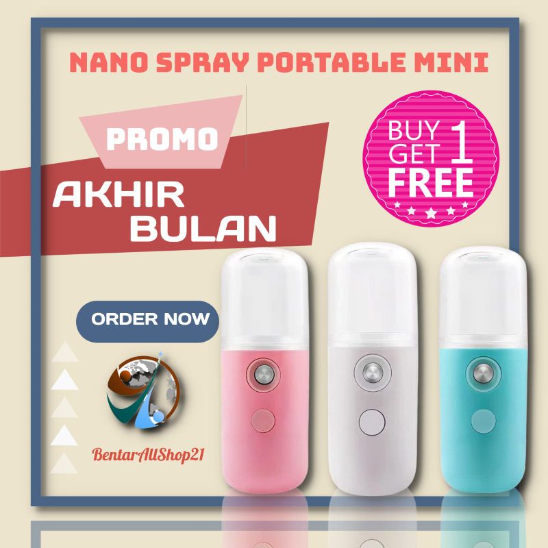 HC Nano Spray Mini Facial Humidifier Face Mist Nano Spray Kecil Murah Portable Cooling Moisturizer S