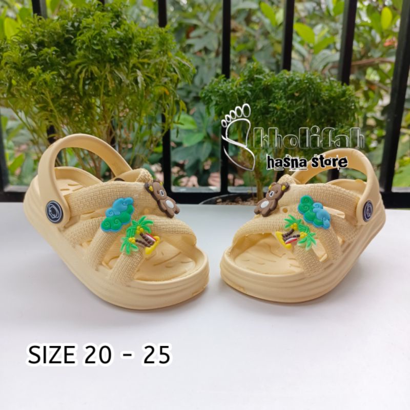 Terbaru Sandal Slop anak silang karakter Series Irsoe