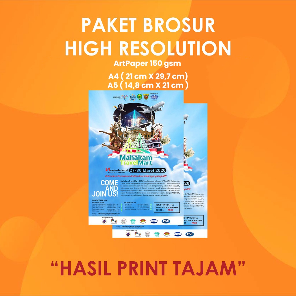 

Paket Cetak Brosur A5 & A4 Art Paper 150gsm HIGH QUALITY