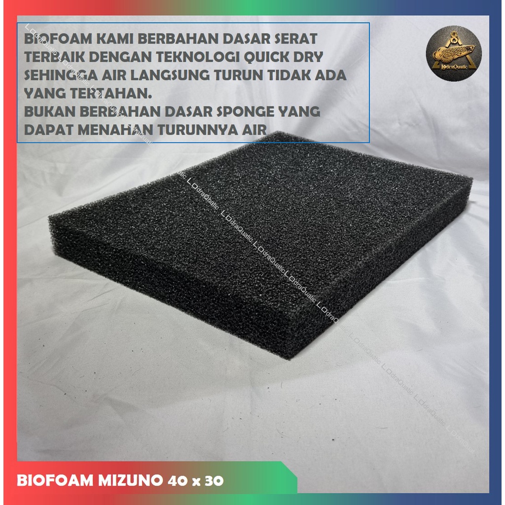 MIZUNO BIOFOAM MEDIUM 40CM X 30CM FILTER KAPAS BIOFOAM HITAM BUSA BIO FOAM BIOFIL AQUARIUM KAPAS BIOFIL AQUARIUM FILTER AQUARIUM FILTER KOLAM MEDIA FILTER KOLAM MEDIA FILTER AQUARIUM POMPA AQUARIUM LAMPU AQUARIUM AERATOR AQUARIUM IKAN HIAS CHANNA CUPANG