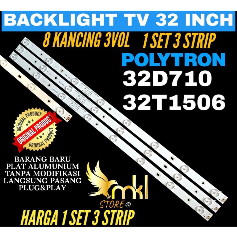 BACKLIGHT TV LED POLYTRON 32INCH 32D710-32T1506
