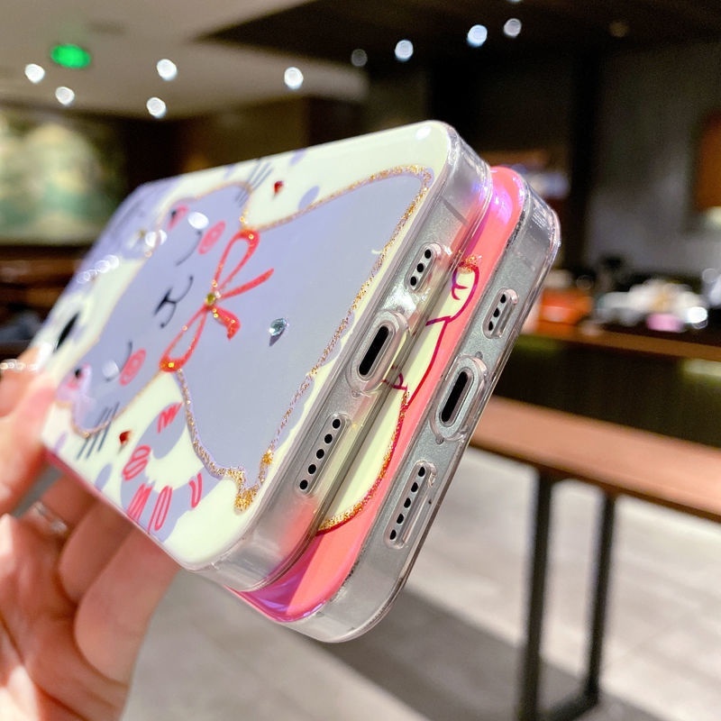 Soft Case Silikon Desain Kucing Gajah Untuk IPhone 12 13 14 11 Pro Max X Xs Max Xr Ffdrd