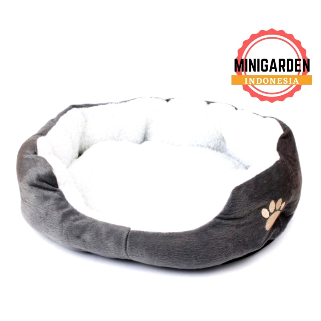 BANTAL ANJING MOTIF TAPAK KAKI dog bed bulu kasur anjing tempat tidur kucing