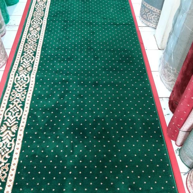 Sajadah tebal 11mm sejadah masjid Karpet masjid Almira meteran murah - Merah Polos