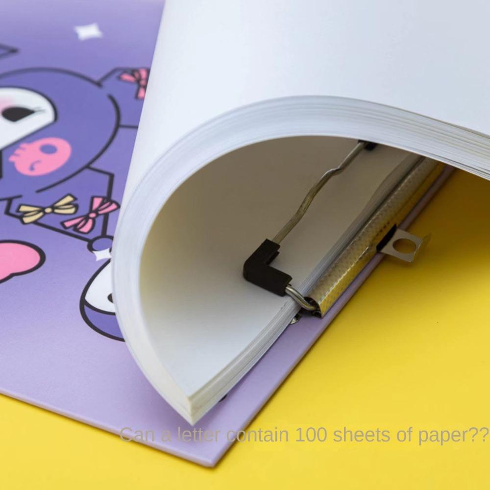 Mxbeauty Papan Jepit Tulisan Kantor Kuromi Menu Folder Siswa A4 Alas Tulisan Stationary Paper Organizer