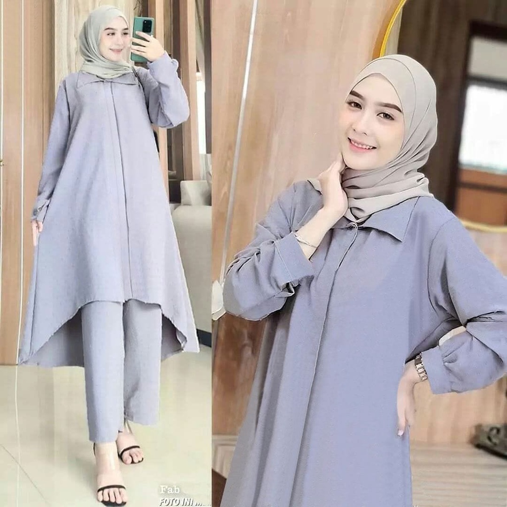 XC - SET KAILE / SETELAN WANITA TUNIK / SETELAN TERBARU / SETELAN TRENDY KEKINIAN