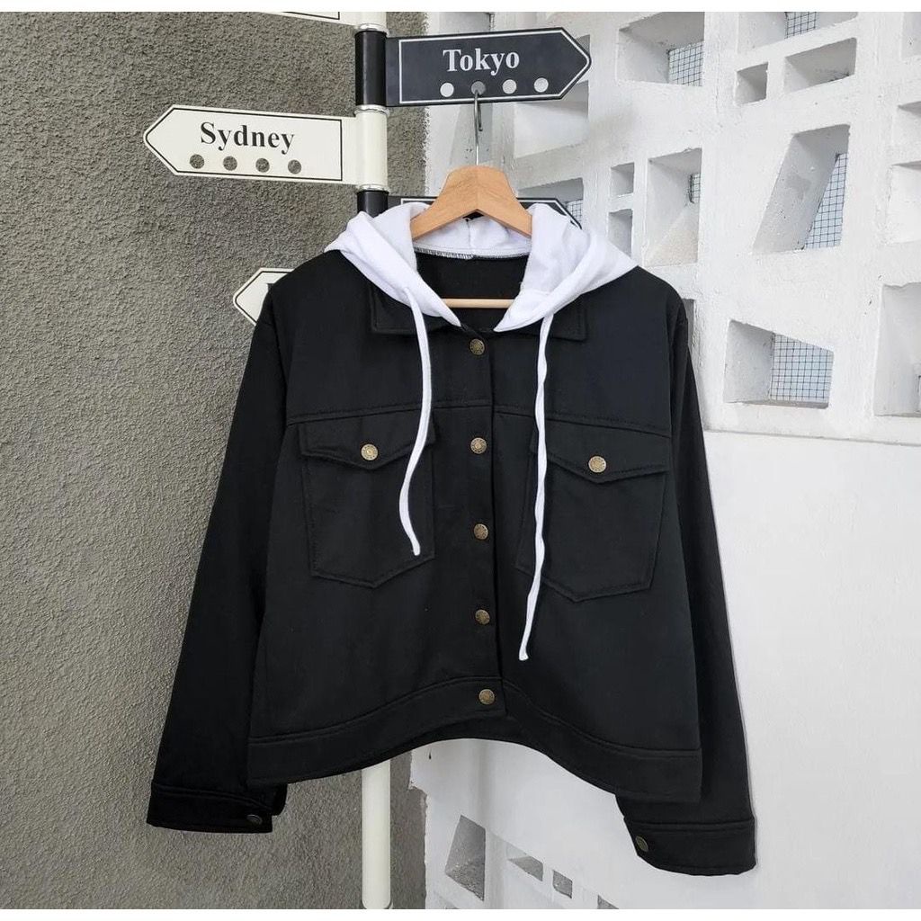 JAKET LIVIE HODIE SWEATER WANITA OVERSIZE CREWNECK BAHAN FLEECE