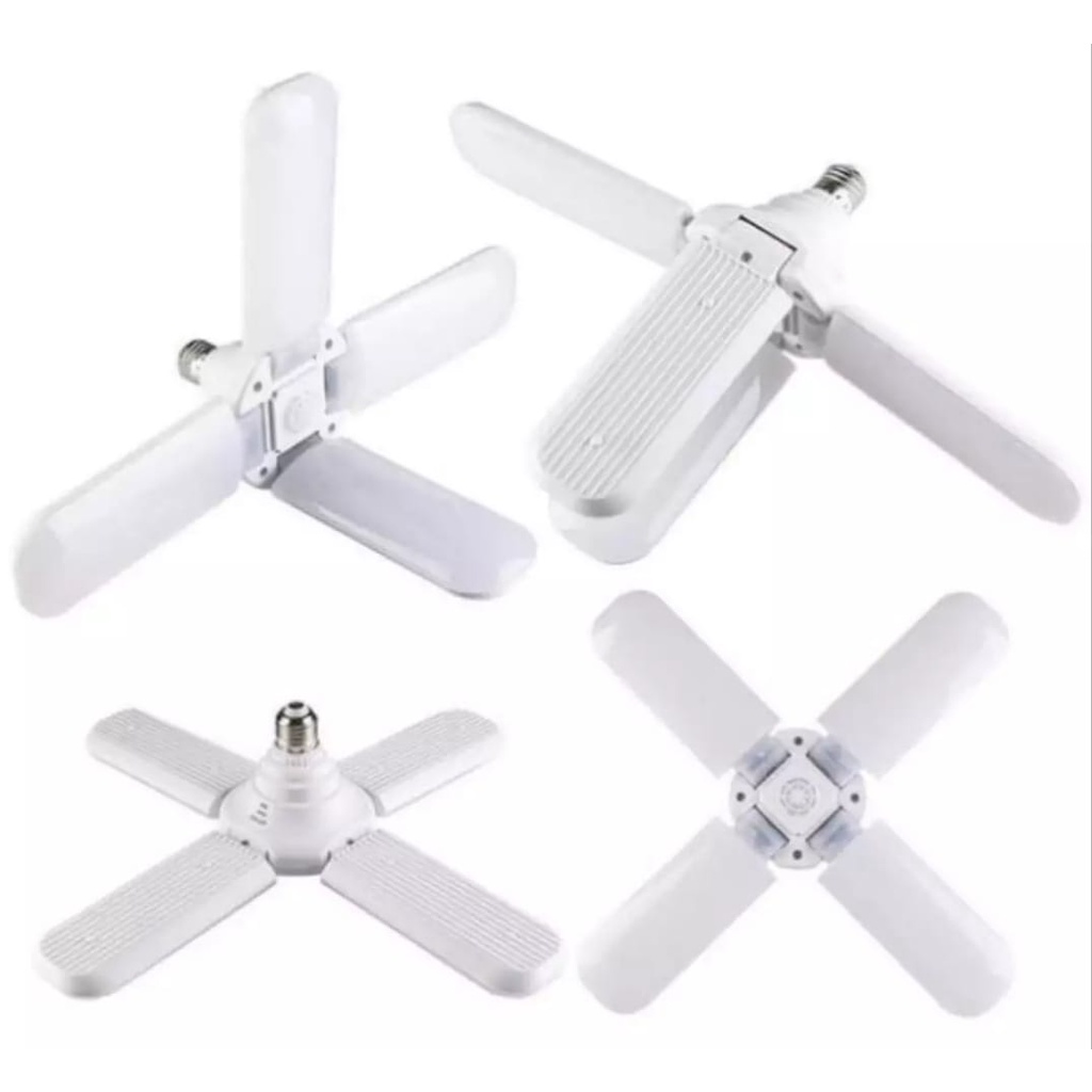 Lampu Bohlam Mini LED 4 Baling Model Kipas E27 28 Watt LED Bulb Fan Blade Hemat Listrik