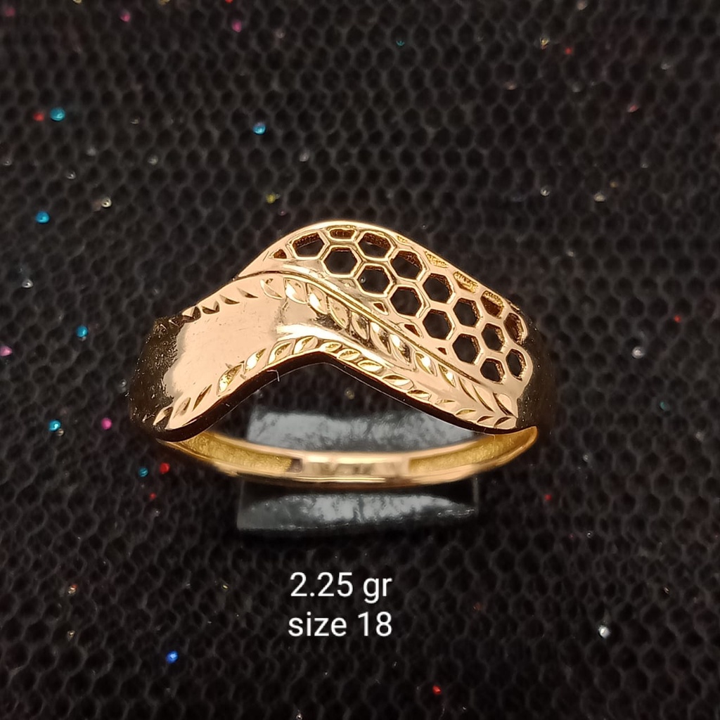 Cincin emas 17K -  2.25 gr kadar 750 - 3959