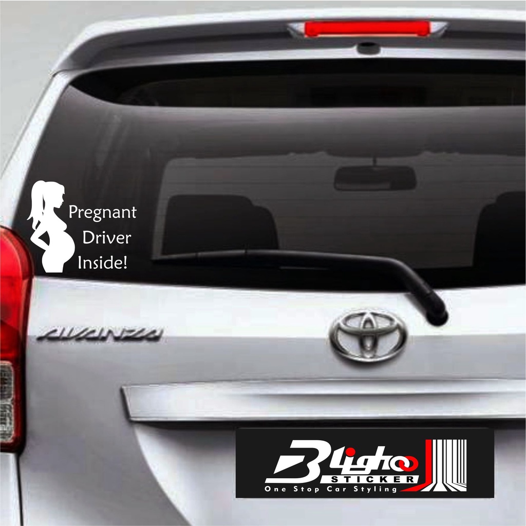 Jual Cutting Sticker Mobil Pregnant Driver Inside Stiker Cutting Kaca