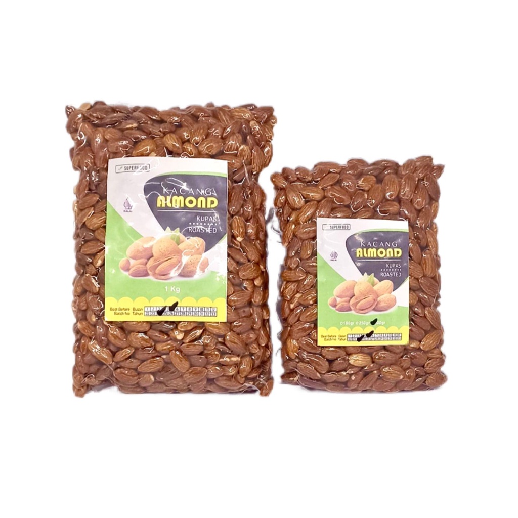 

Kacang Almond Kupas-Panggang[MATANG]/Roasted-1kg-Original Super food