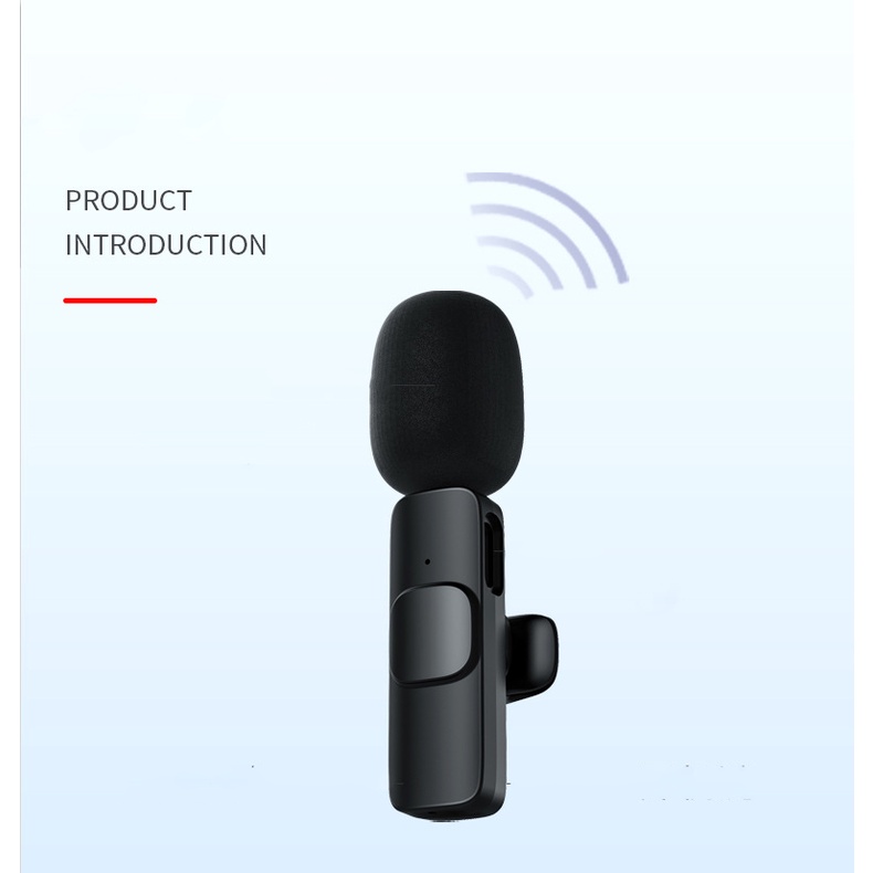 HOSION Wireless Lavalier Lapel Microphone Vlogger Podcast Live Interview Lightning - HO86 - Black