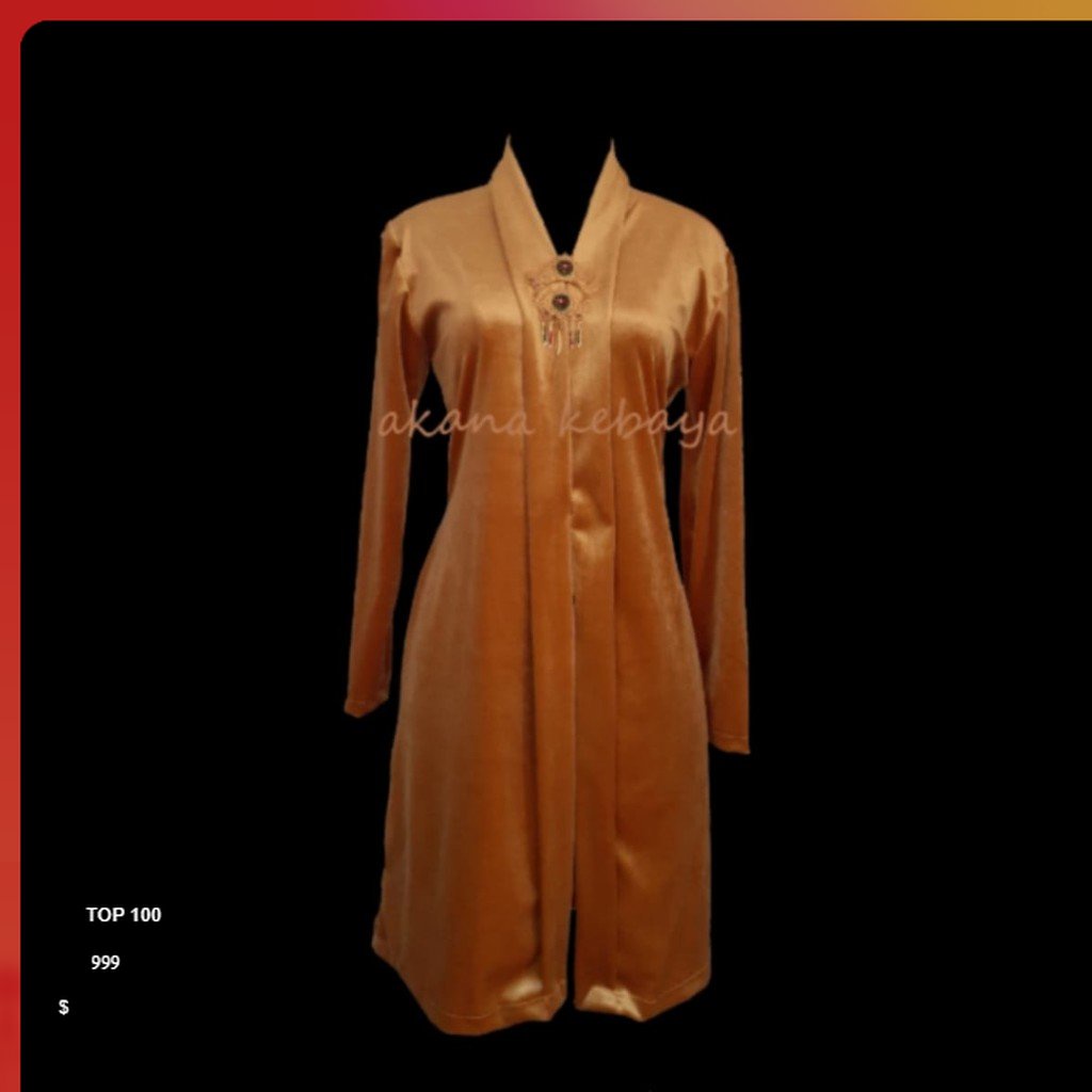 Kebaya Wanita KEBAYA BLUDRU KARTINI PANJANG Kebaya Bludru