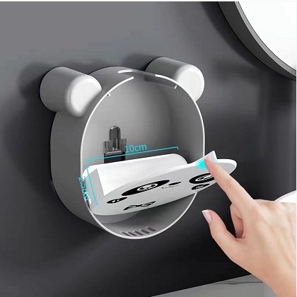 Kotak Penyimpanan Sabun Dinding Kotak Tempat Sabun Motif Panda unik lucu