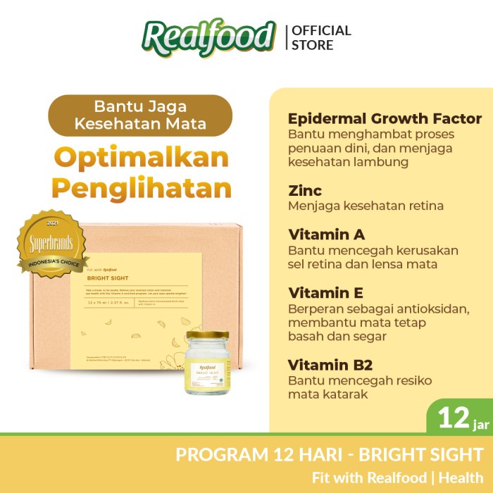 

REALFOOD BRIGHT SIGHT MINUMAN SARANG BURUNG WALET + VITAMIN MATA