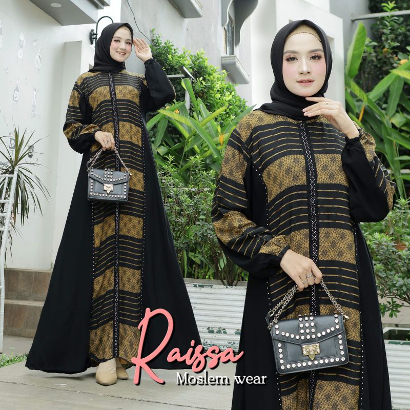 kaftan mewah//abaya jetblack kombi aswan