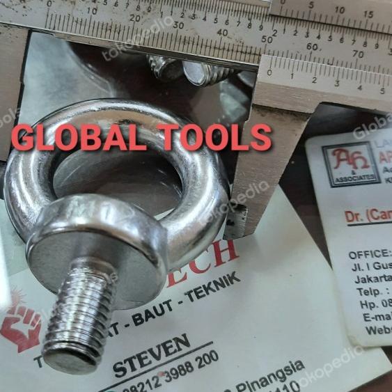 eyebolt ss m12 eye bolt stainless m12 x 20 baut cincin baut donat
