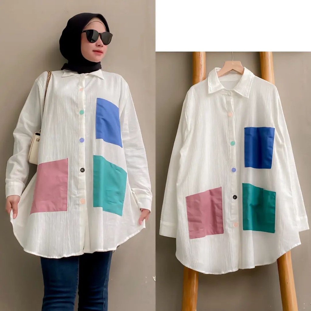 GAMIS STORE - Rinda Blouse Atasan Top Baju Muslim Wanita OOTD Casual Daily Korean Style Premium