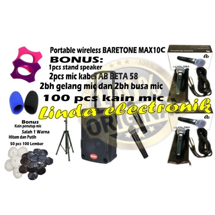 {AbdiStore} portable meeting wireless baretone max 10c stand baretone max10c Diskon