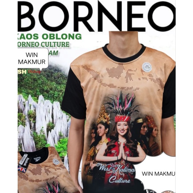 Kaos kalimantan / baju kalimantan / kaos borneo / kaos dayak / baju borneo / baju dayak