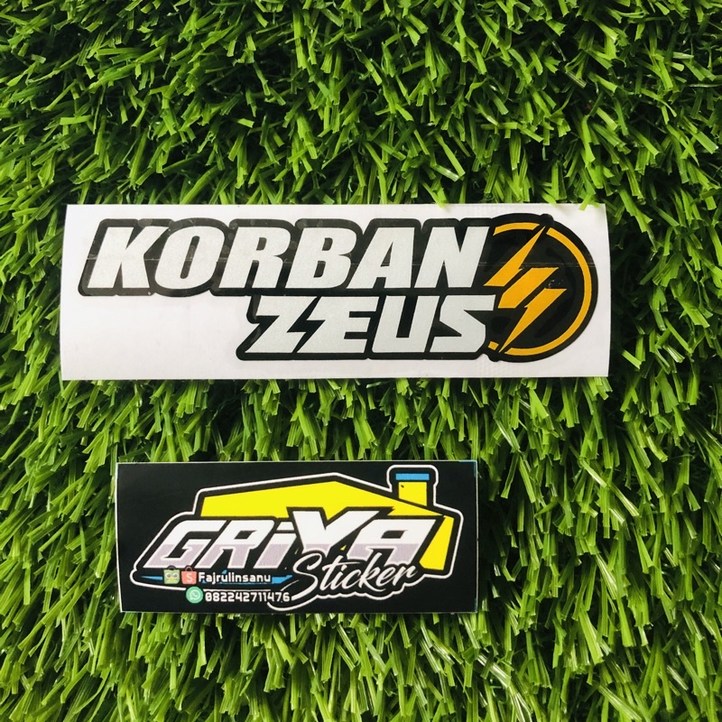 Stiker KORBAN ZEUS sticker cutting viral