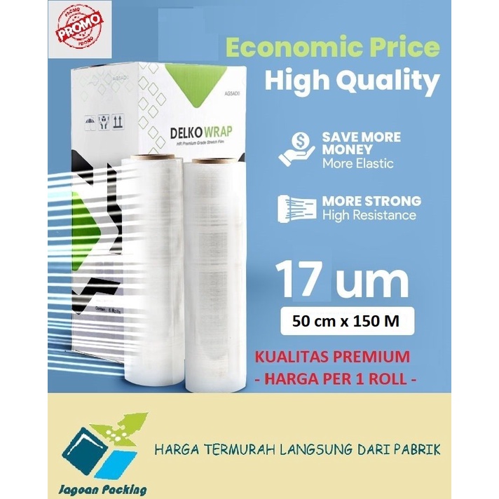 STRETCH FILM / PLASTIK WRAPPING BENING / HITAM 17 UM X 50 CM X 150 M