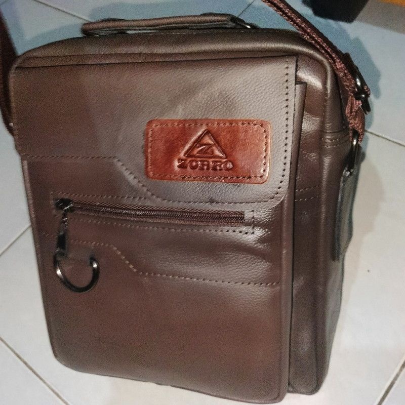 Tas selempang pria kulit asli Garut merk ZORRO ZS4