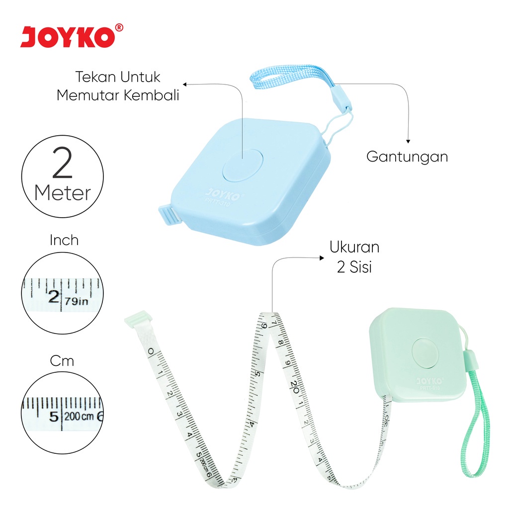 

(PCS) Pocket Ruler Joyko PRTT-310 / Meteran Jahit Joyko 2 Meter PRTT-310