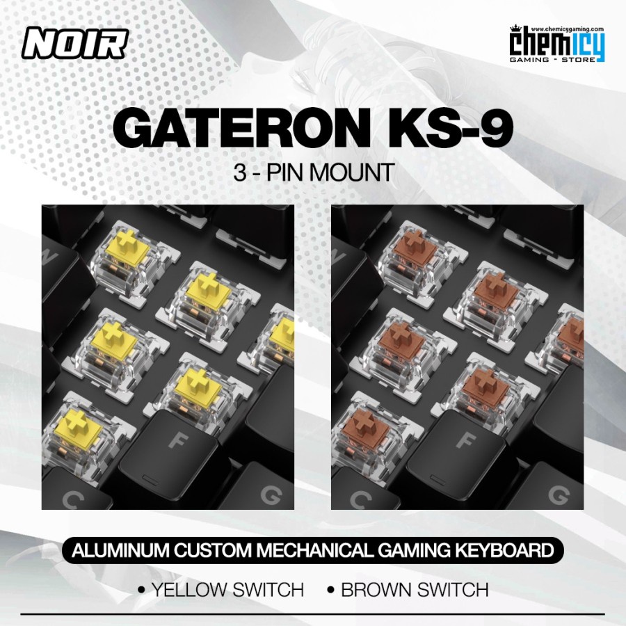 Noir Gateron KS-9 / KS 9 Switch